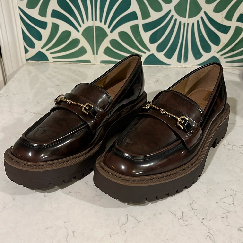 Sam Edelman Laurs Lug Sole Faux Leather Loafer
